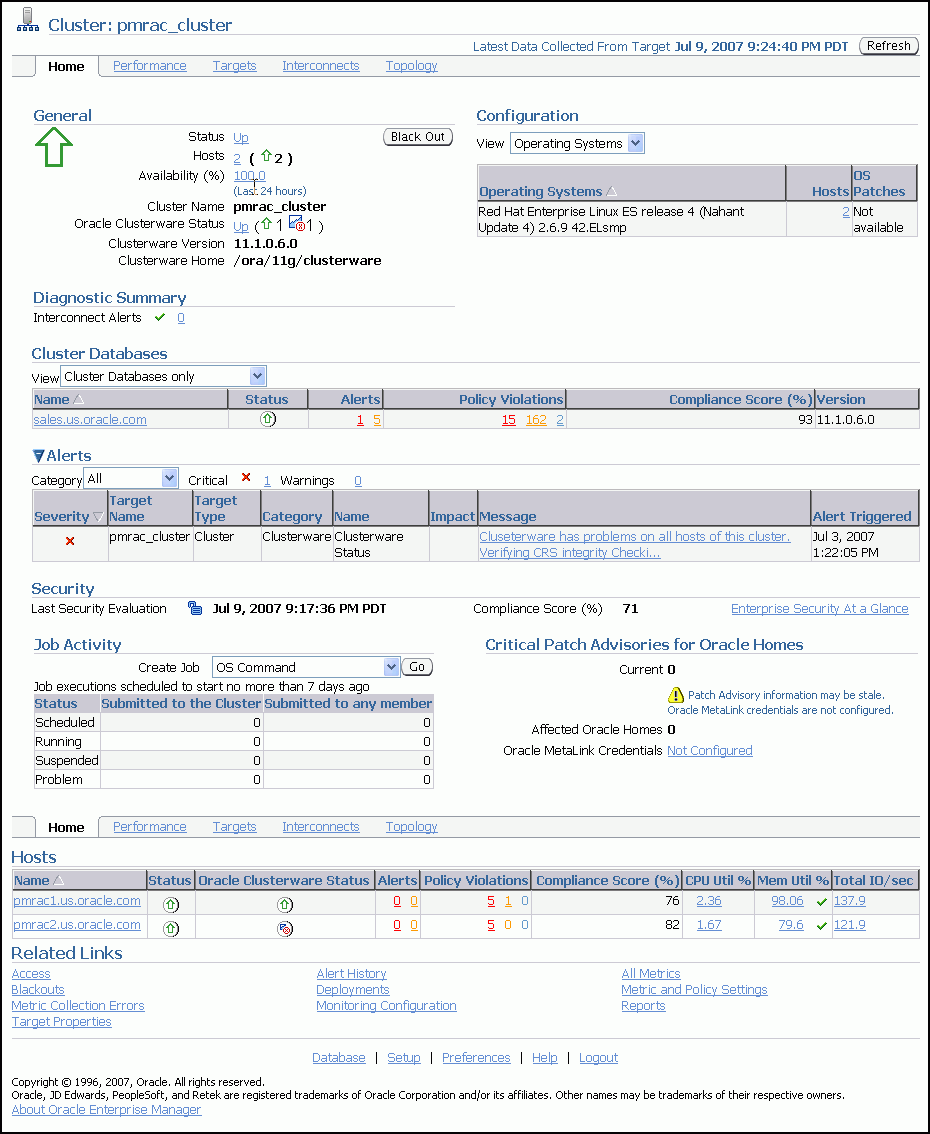 Description of cluster_home_page.gif follows