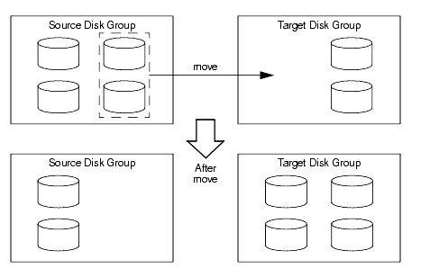 Disk Group Move Operation